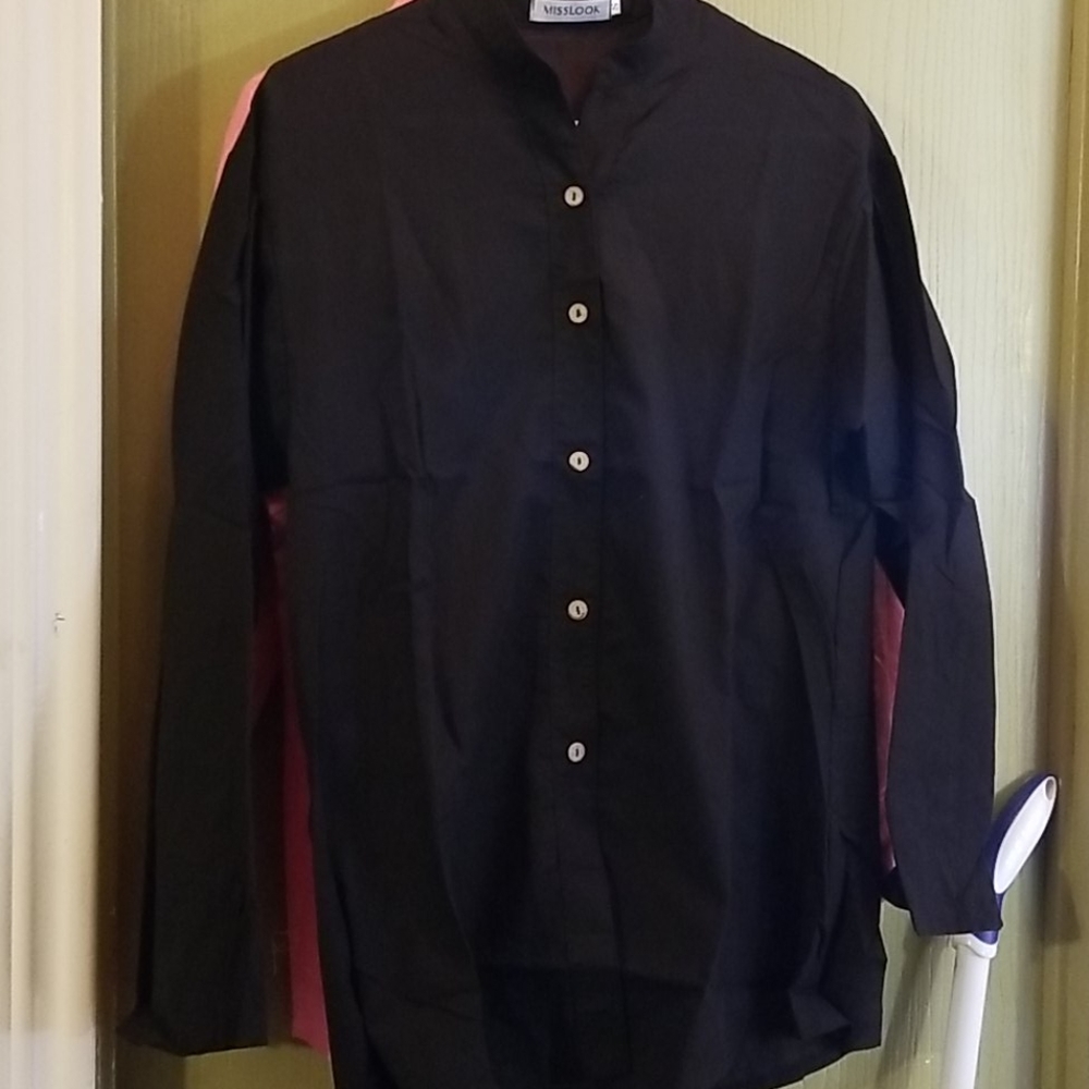 MISSLOOK BLACK BLOUSE.